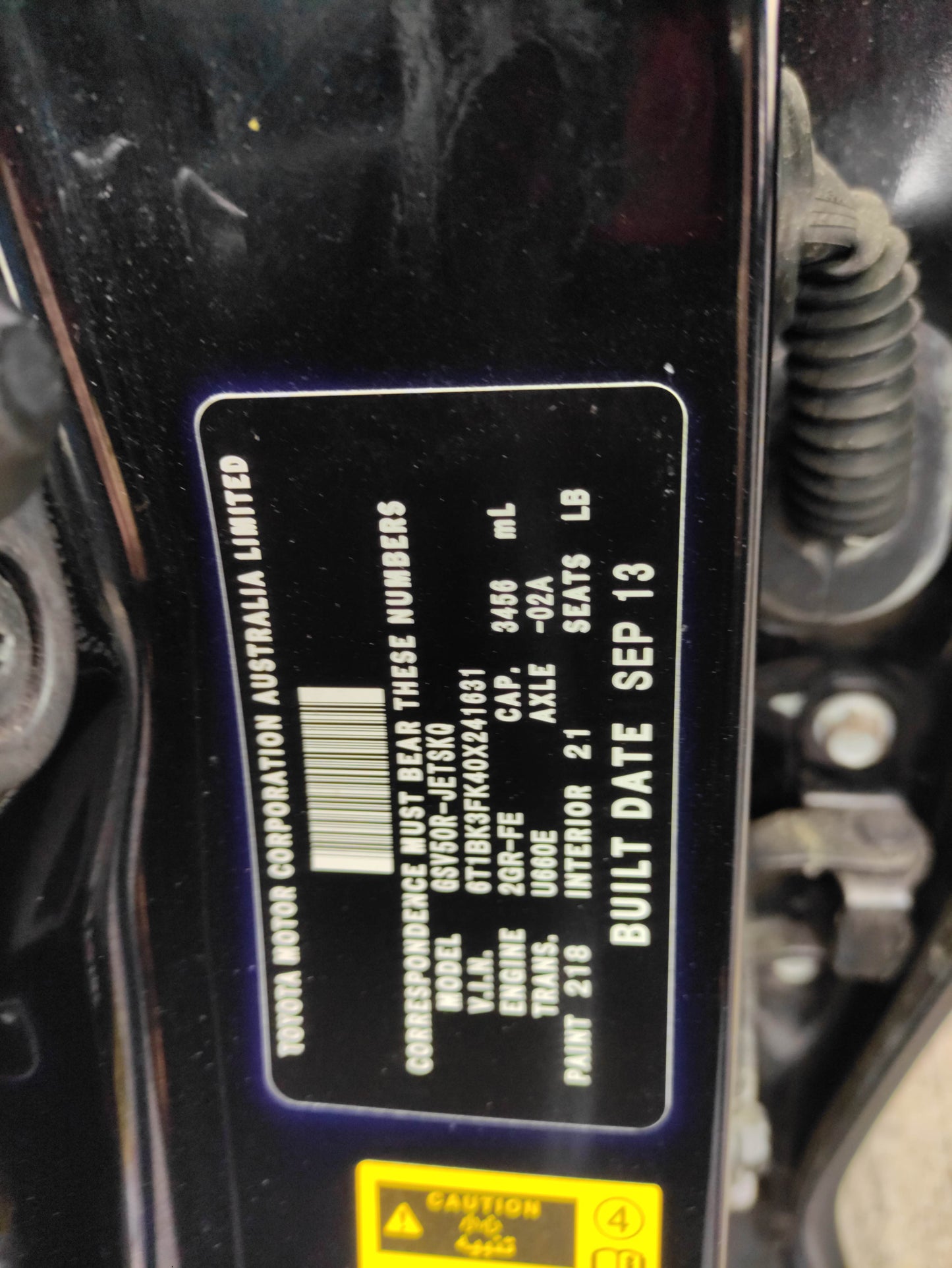 Toyota Aurion 2013 FOR SALE